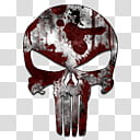 The Punisher logo iCons, White, Weathered & Bloody_x, The Punisher transparent background PNG clipart