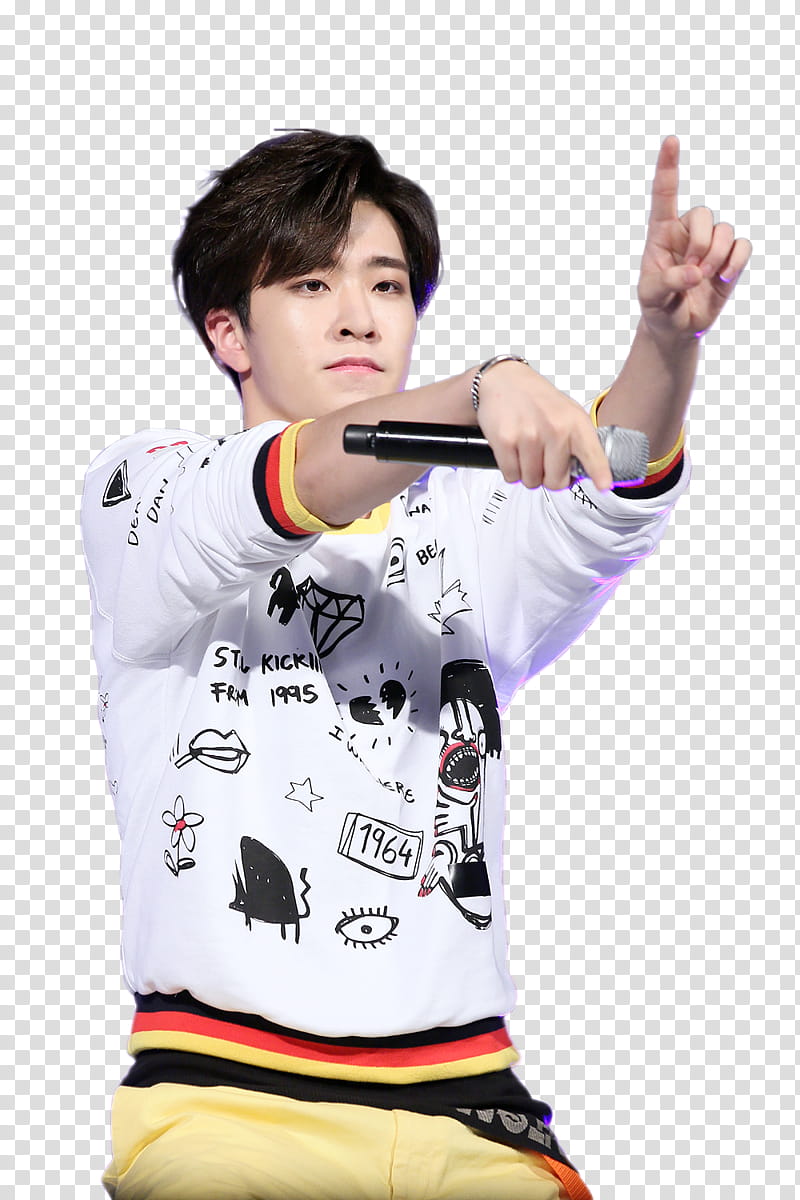 HQ GOT Youngjae, man holding microphone transparent background PNG clipart