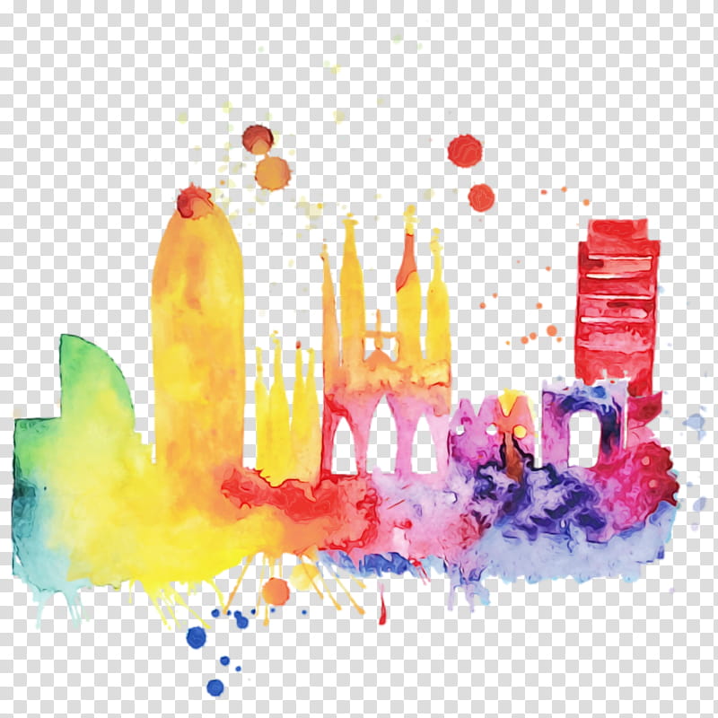 Skyline City, Watercolor, Paint, Wet Ink, Watercolor Painting, Acrylic Paint, Acrylic Resin, Computer transparent background PNG clipart