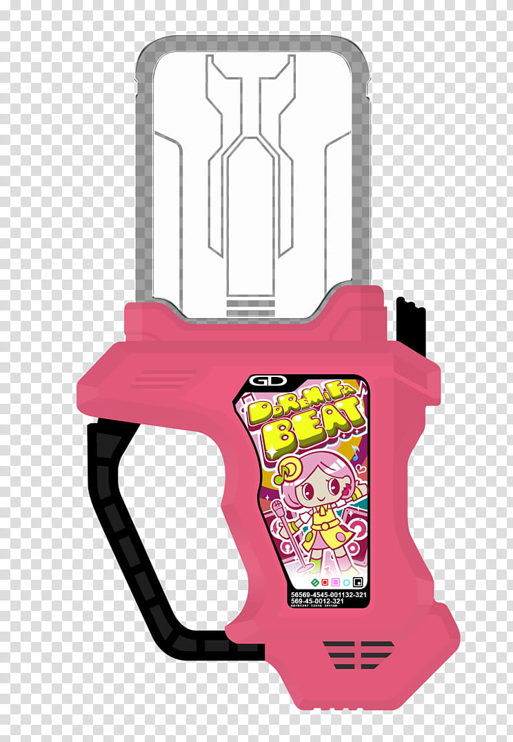 Kamen Rider Ex-Aid DoReMiFa Beat Gashat Poppie ver, pink and gray toy transparent background PNG clipart