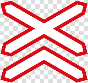 Red, Level Crossing, Traffic Sign, Rail Transport, Road, Track, Crossbuck, Line transparent background PNG clipart thumbnail