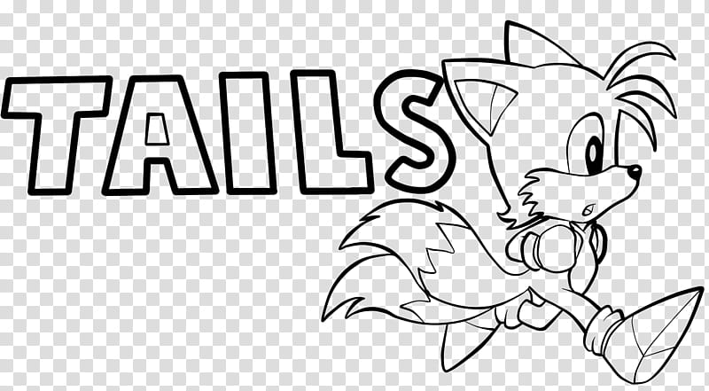 able Classic Tails Coloring Pages transparent background PNG clipart