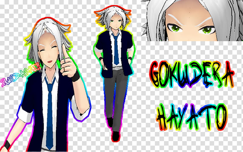 MMD Gokudera Hayato transparent background PNG clipart