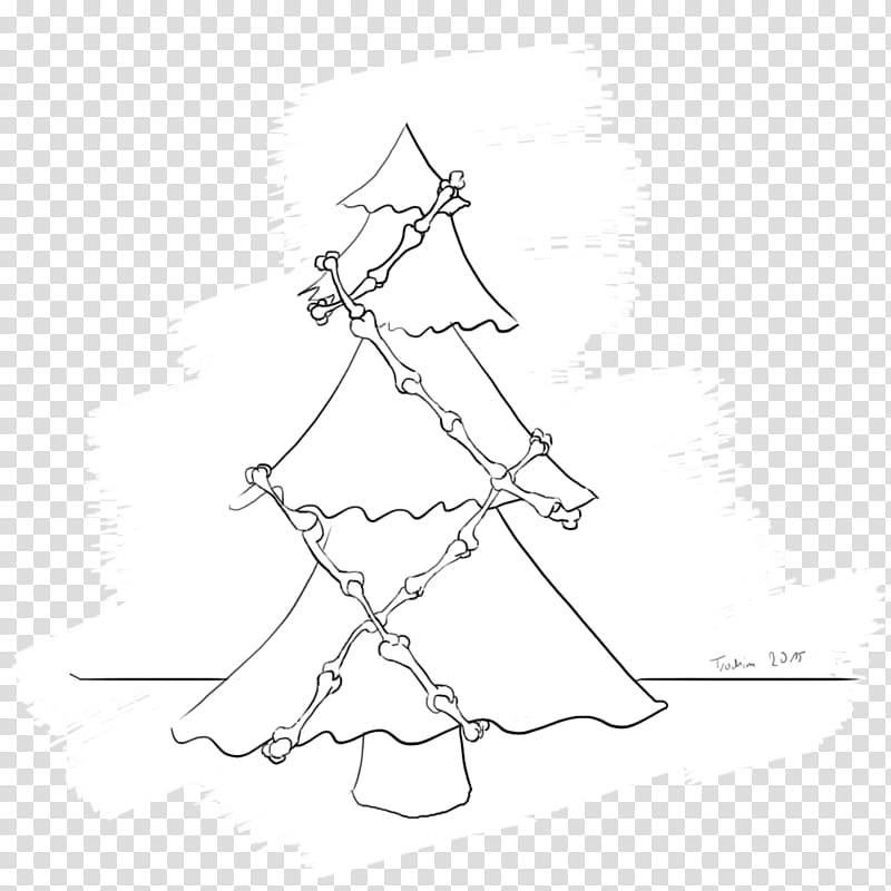 Christmas Tree Line Drawing, Line Art, Twig, Diagram, Angle, Point, Christmas Day, White transparent background PNG clipart