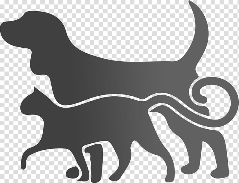 cat and dog silhouette transparent