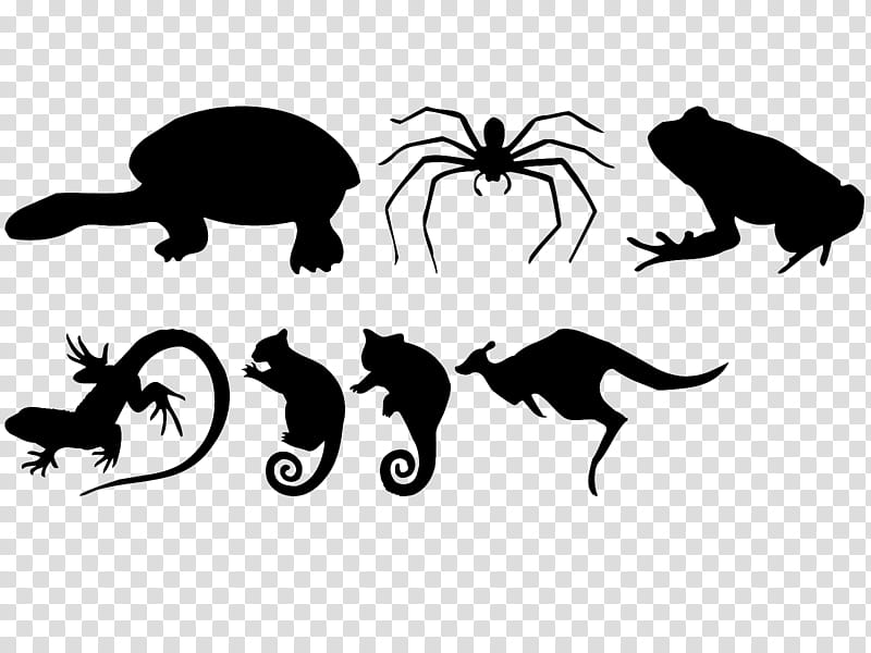 cool animals, silhouette of animals and insect illustration transparent background PNG clipart