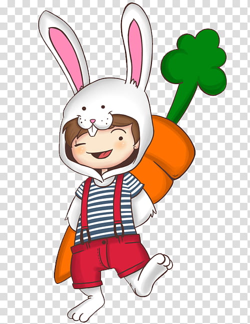 caricaturas de One Direction, boy wearing bunny costume transparent background PNG clipart