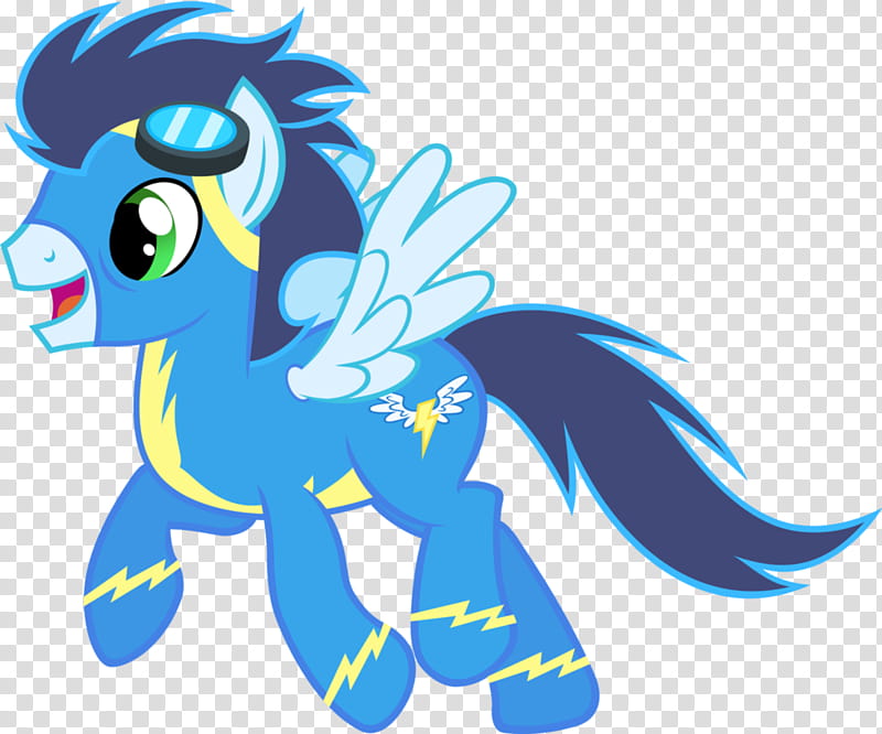 Soarin, blue and white my little pony transparent background PNG clipart