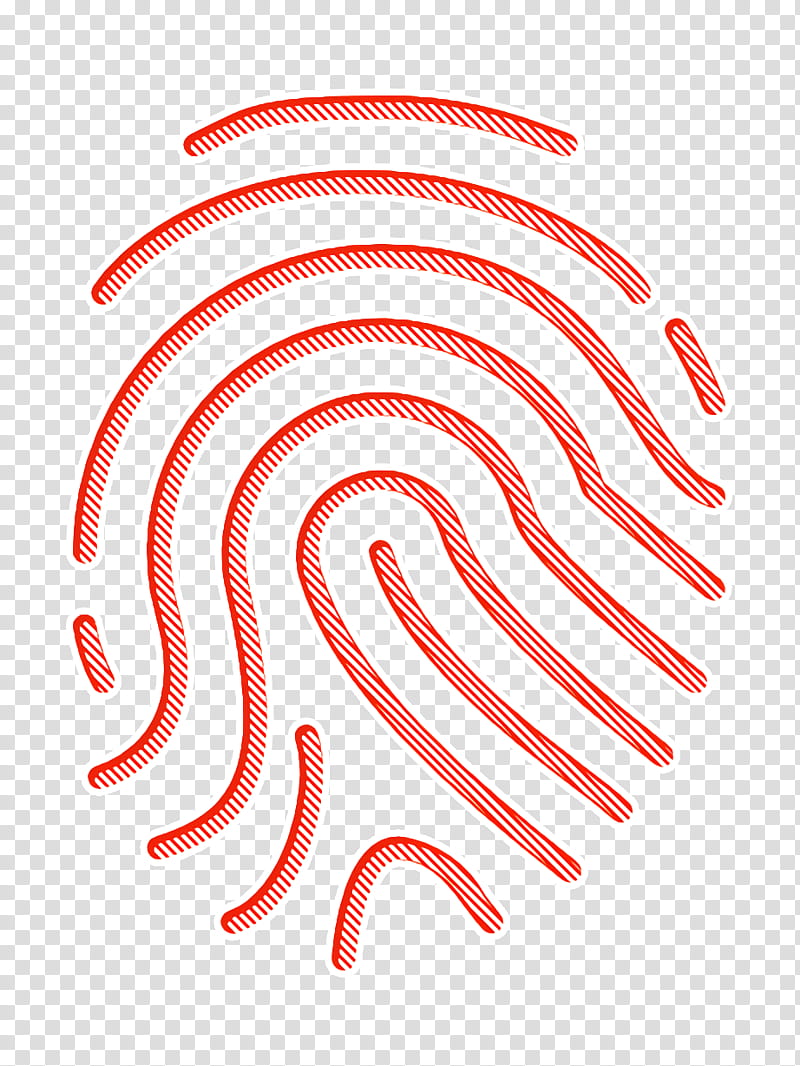 Security icon Fingerprint icon, Line transparent background PNG clipart