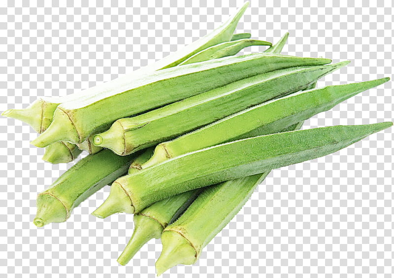 vegetable okra food plant ingredient, Mallow Family transparent background PNG clipart