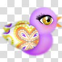 Lil cHick a Dees Icons,  cHick-a-Dee Lilac (paisley), pink bird transparent background PNG clipart