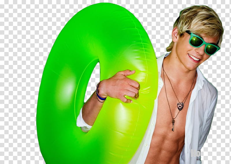 Ross Lynch Rooh, man holding swimming ring transparent background PNG clipart