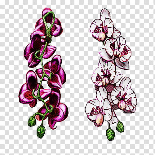 pink violet flower lilac plant, Leaf, Magenta, Jewellery, Earrings transparent background PNG clipart