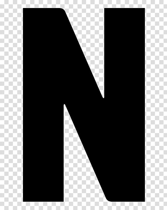 black letter N text transparent background PNG clipart