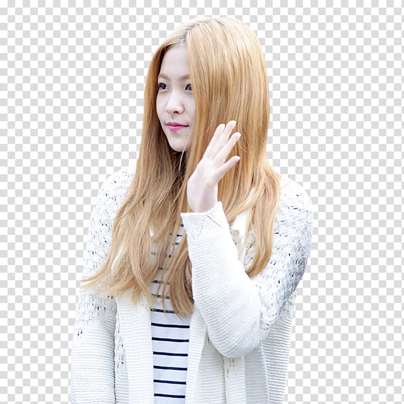 Yeri Red Velvet, woman in white jacket waving transparent background PNG clipart