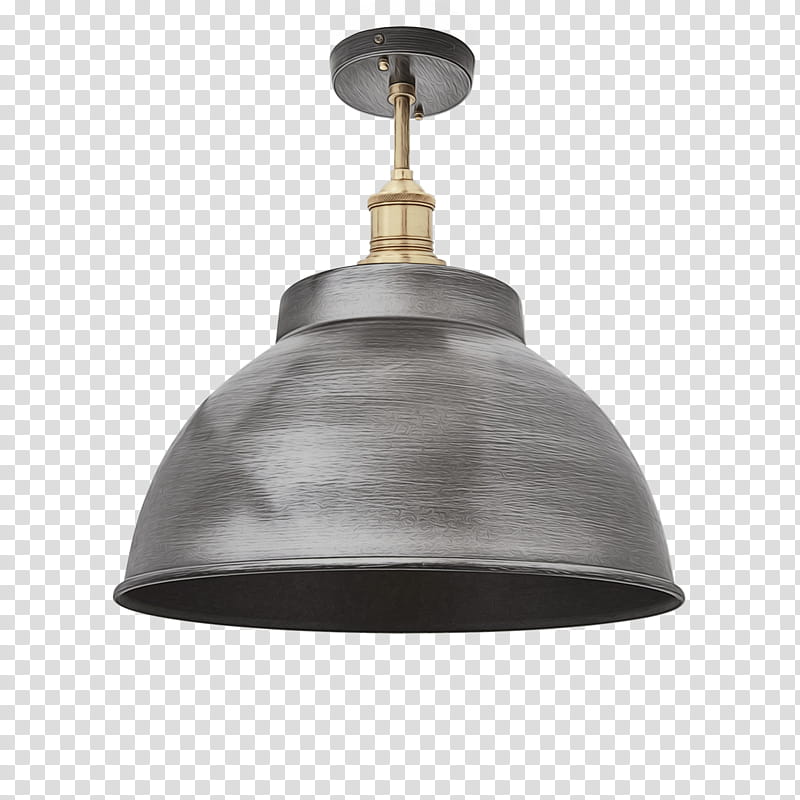 ceiling lighting light fixture light lamp, Watercolor, Paint, Wet Ink, Ceiling Fixture, Grey, Metal, Bronze transparent background PNG clipart