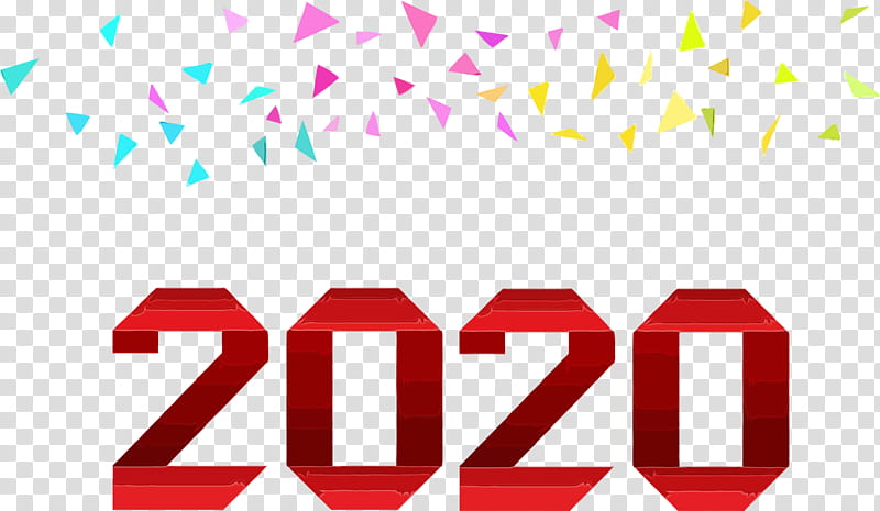 text font pink line logo, Happy New Year 2020, New Years 2020, Watercolor, Paint, Wet Ink transparent background PNG clipart