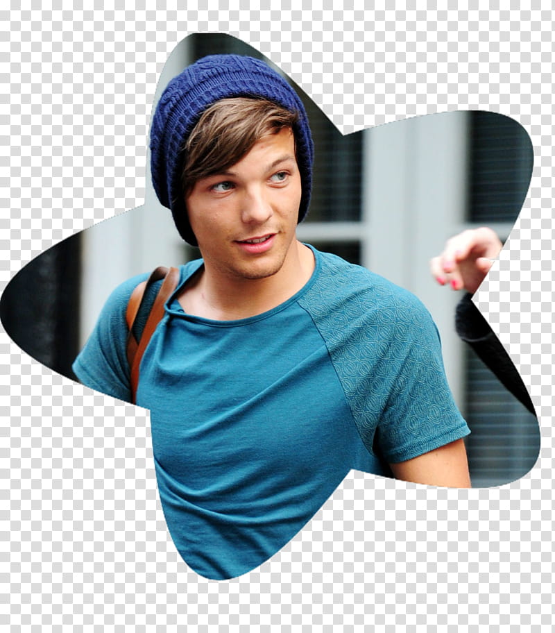 Star Louis Tomlinson, smiling Louis Tomlinson in blue shirt transparent background PNG clipart