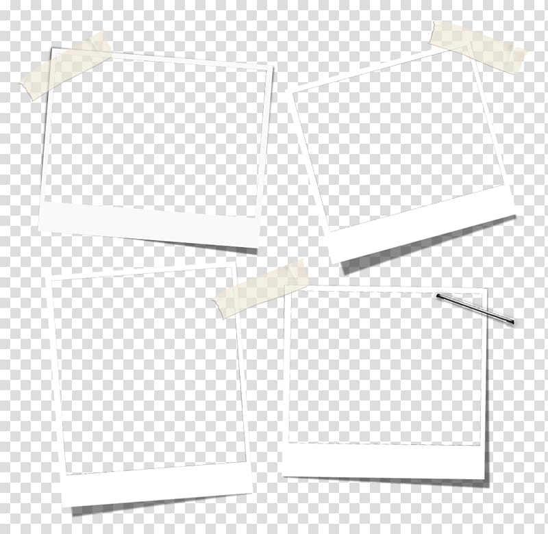 Blog Template PSD, four polaroid illustration transparent background PNG clipart