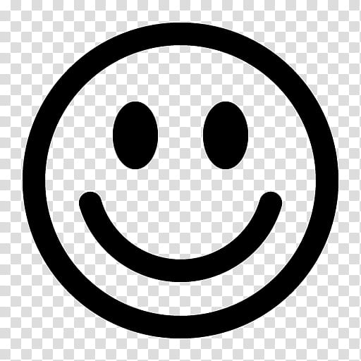 smiley face black and white png