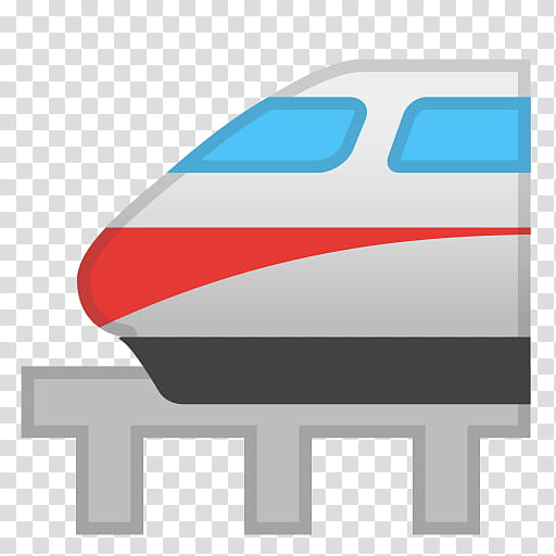 Emoji, Monorail, Rail Transport, Train, Trolley, Travel, Railway, Google Trips transparent background PNG clipart