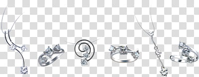 Diamond, two silver-colored rings transparent background PNG clipart