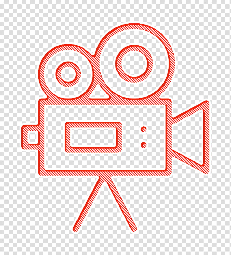 Miscellaneous Elements icon Cinema icon Video camera icon, Film, Video Cameras, Movie Camera, Text, Line, Symbol, Line Art transparent background PNG clipart