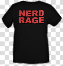 Nerd Set , black and red nerd rage-printed crew-neck t-shirt transparent background PNG clipart