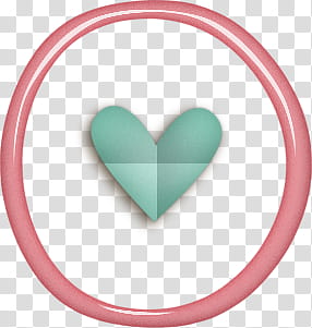 Hello You Elements, heart-shaped teal art transparent background PNG clipart