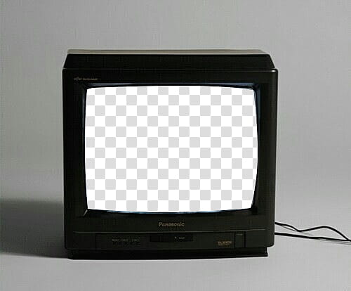 Grunge Devices s, black Panasonic CRT TV transparent background PNG clipart