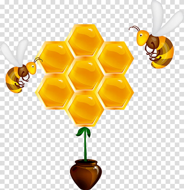 Bee, Western Honey Bee, Beehive, Honeycomb, Bumblebee, Propolis, Yellow, Insect transparent background PNG clipart
