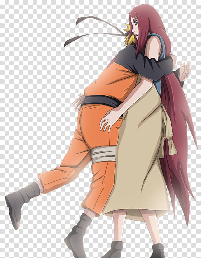 Naruto Renders, Uzumaki Naruto and Kushina hugging each other transparent background PNG clipart