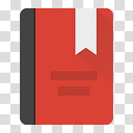 Android Lollipop Icons, Dictionary, red and black book icon transparent background PNG clipart