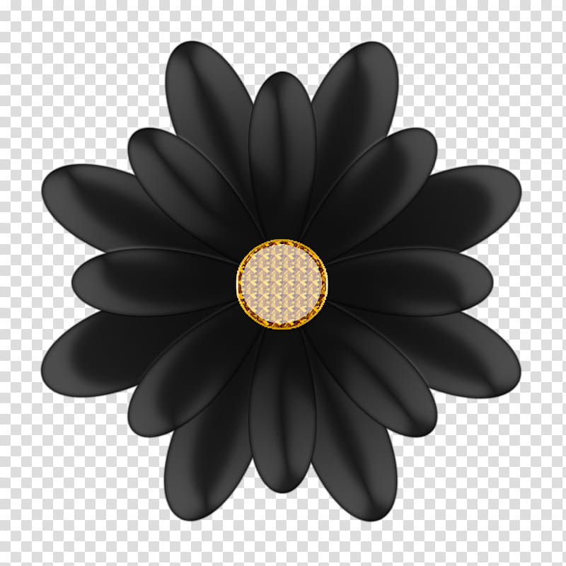 Decorative flowerses in, black and gold flower art transparent background PNG clipart