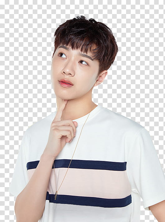 Wanna One Innisfree Part P, man putting his finger on chin transparent background PNG clipart