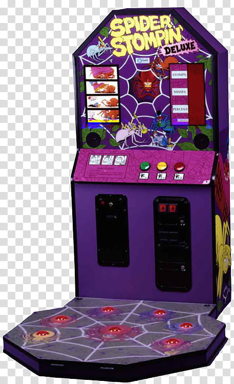 Watch, multicolored Spider Stompin' Deluxe arcade machine transparent background PNG clipart