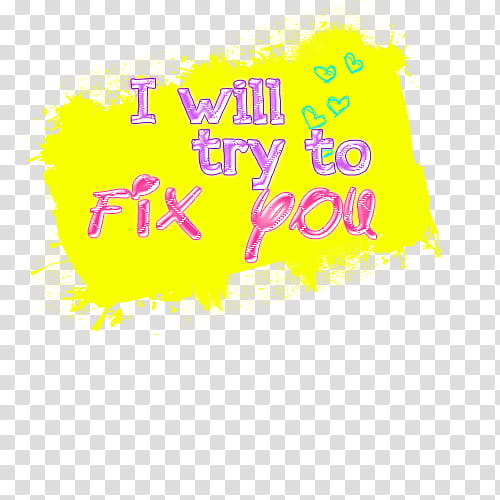 Coldplay Texto Fix You transparent background PNG clipart