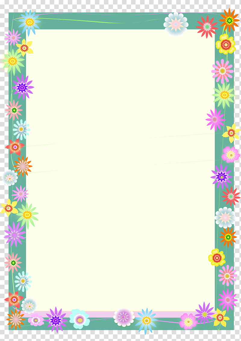 Watercolor Flower Border, Paper, A4, Watermark, Frames, Watercolor ...