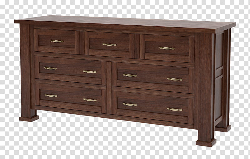 brown wooden sideboard transparent background PNG clipart