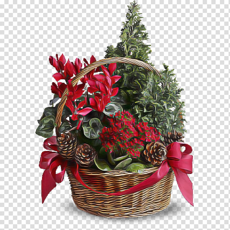 Christmas decoration, Flower, Plant, Flowerpot, Gift Basket, Hamper, Christmas , Anthurium transparent background PNG clipart