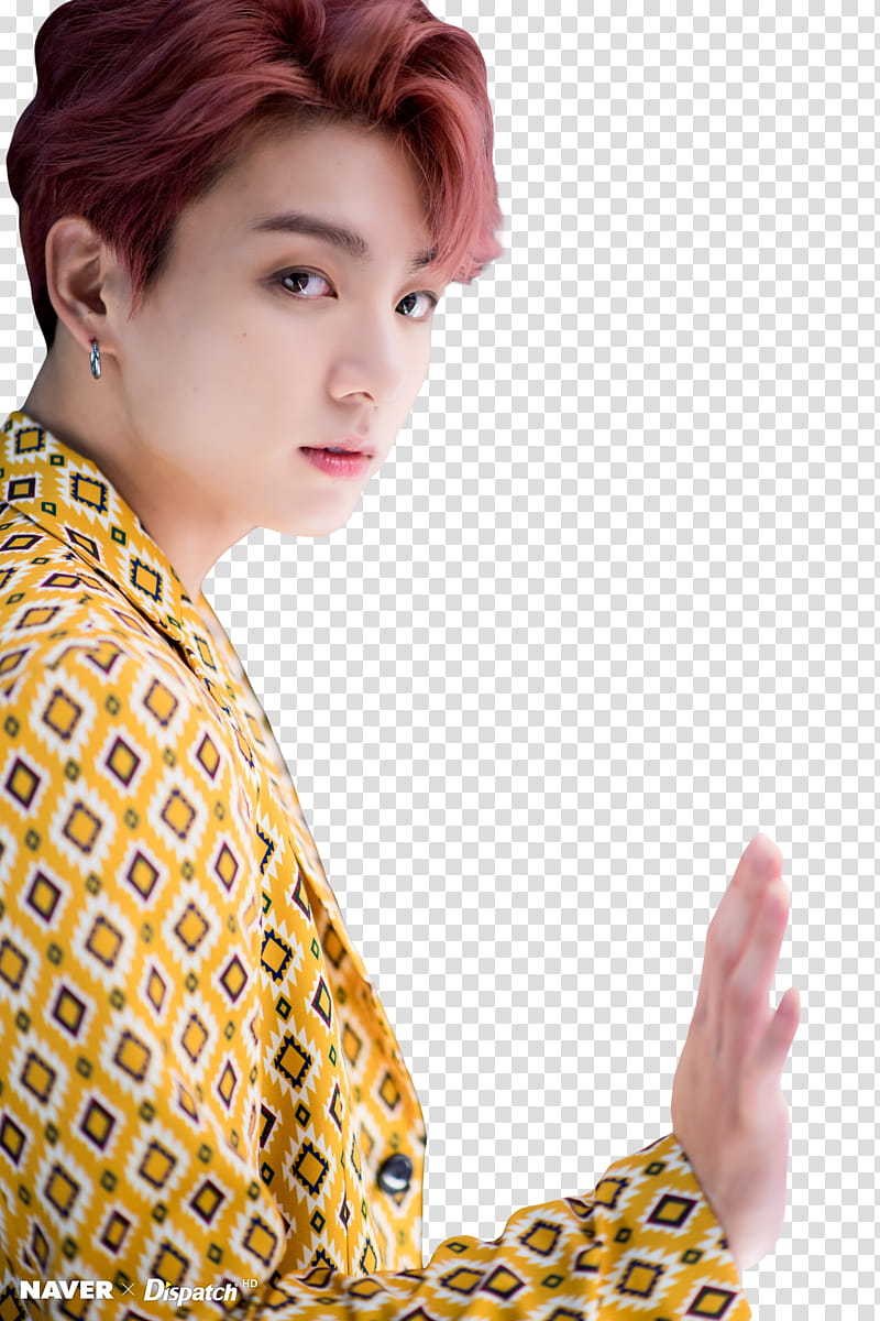 BTS, man wearing yellow and white suit jacket transparent background PNG clipart