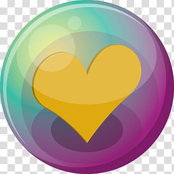 Heart Bubble Icons, orange, yellow and pink heart transparent background PNG clipart