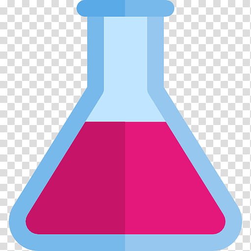 laboratory flask beaker laboratory equipment magenta electric blue transparent background PNG clipart