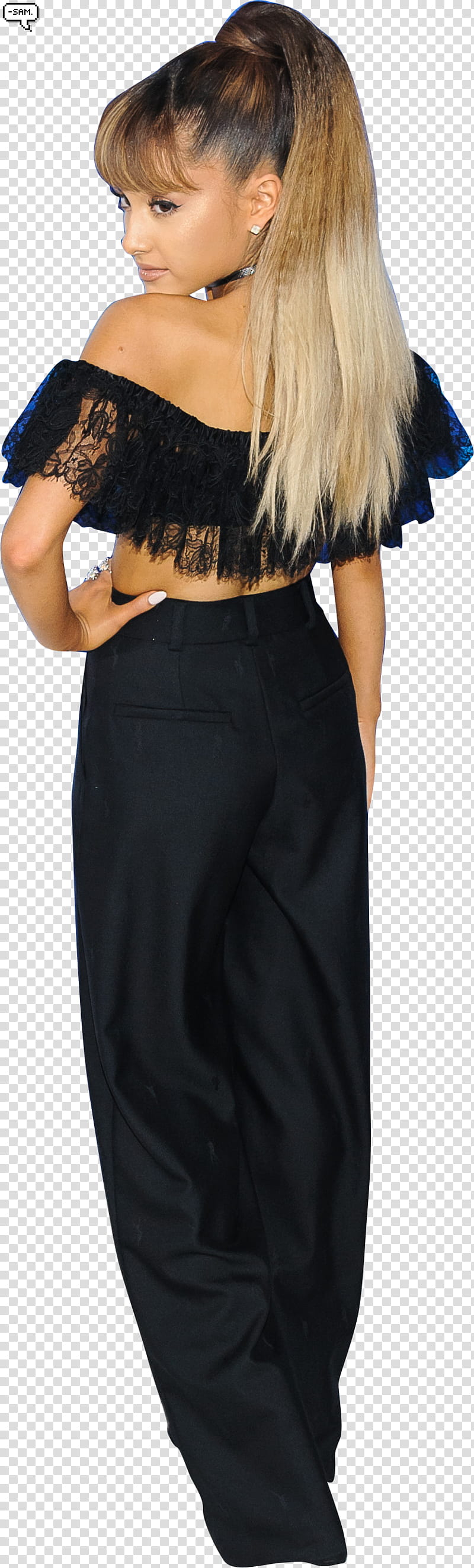 Ariana Grande, Ariana Grander standing looking at the back transparent background PNG clipart