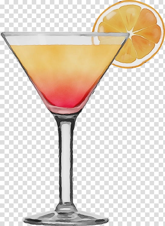 Watercolor Rose, Paint, Wet Ink, Cocktail, Tequila Sunrise, Martini, Cocktail Glass, Drink transparent background PNG clipart