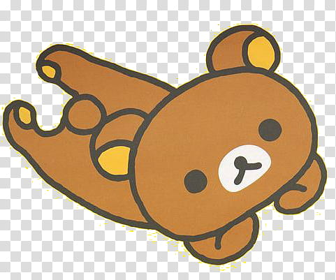 Rilakkuma, brown bear emoji illustration transparent background PNG clipart