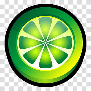 D Cartoon Icons III, Limewire, round green and yellow icon transparent background PNG clipart