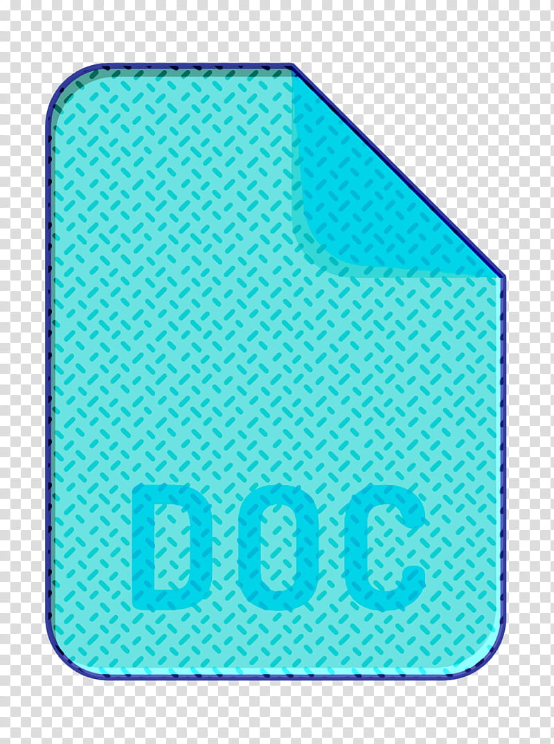 doc icon extension icon file icon, Name Icon, Aqua, Turquoise, Green, Teal, Azure, Line transparent background PNG clipart