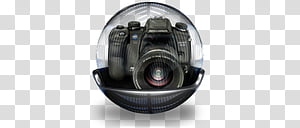 Sphere 1 2 5, black SLR camera illustration transparent background PNG clipart thumbnail