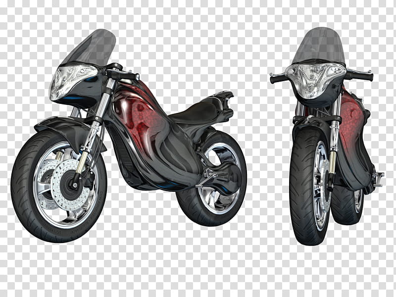 Bike, two red-and-black motorcycles transparent background PNG clipart